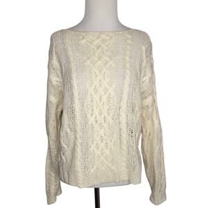 Vintage The Limited Knit By Hand Sweater Mohair Cable Knit Granola Women Small